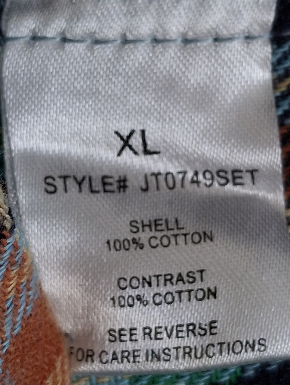 Oli & Hali "Bow It Goes" Plaid Puff Sleeve Tie Front Peplum Top XL - Picture 11 of 12